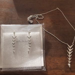 Stella & Dot Arrow Drop Set earrings and necklace